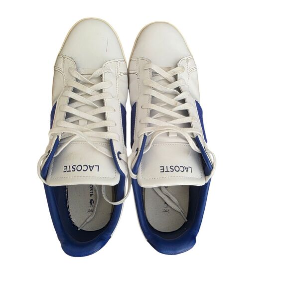 Lacoste Men’s White Blue Casual Sneakers Shoes Size 11 Pre-Owned main image 9